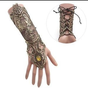 New! Steampunk Lace Fingerless Gloves- Pair